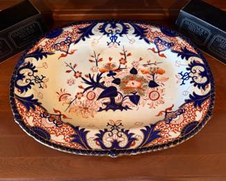Antique Royal Crown Derby Imari King Platter