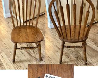 *PRE-SALE ITEM - 1 Piece Bassett Furniture China Cabinet/Hutch is is 48 inches wide x 16 deep x 71 inches tall $200
*PRE-SALE ITEM - Matching Bassett Furniture Table can be small with just the 2 End Pieces is 32 inches Long x 40 inches Wide x 30 inches Tall, BUT There are 5 Leaves in it. 3 of the Leaves are 12 inches, 2 of the leaves are 14.5 inches.  Altogether, including the 5 Leaves it is 97 Long. Includes Pads. $150
*PRE- SALE ITEM - Richardson Brothers Company Farmhouse Chairs. $150. 
*Or ALL 10 Pieces (Cabinet, Table & 8 Chairs) FOR $400 All Located on the Main Floor No Steps. 