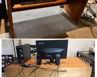 *PRE-SALE ITEM - Small Wood Desk is 48 inches Wide x 24 inches Deep x 29 inches Tall. It has one drawer $25. Located in a Walkout Basement.