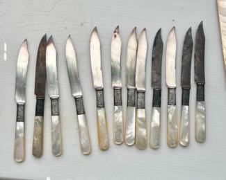 Landers Frary and Clark pearl Handle sterling small knives 