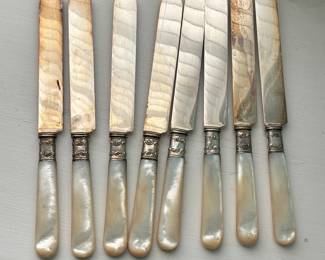 36 Knives Landers Frary and Clark Pearl handle sterling silver 