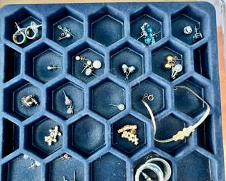 Costume and sterling earrings 