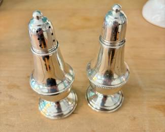 Sterling salt and pepper shakers