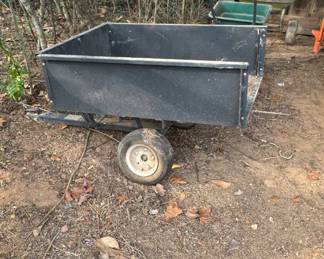 Dump trailer for mower or tiller
