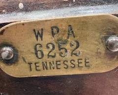 "WPA"  1938-43 - Gov't project -- single drawer card file (repair made on face