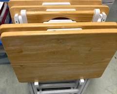 4 Fold out tray tables with stand