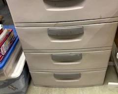 Heavy Plastic -- drawers  (Great Storage)