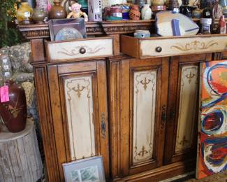 Buffet side board beautiful condition 50% off art work 50% off