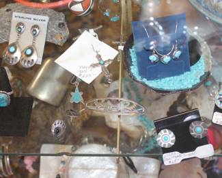 Native American rings ear rings necklaces Beautiful            Not 50% off