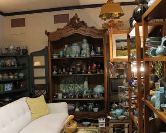 The stunning greens again 70% off all hutches shelves and lamps 50% offf