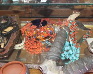 Red coral Turquois and Sterling Native American           Not 50% off