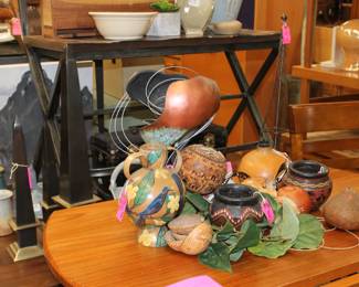 nice tables 50% off and pottery 70% off