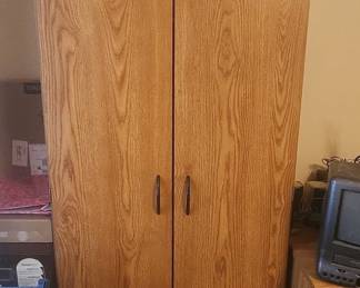 Sauder Oak Laminate Storage Cabinet
