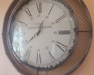 Gare Montparnasse Industrial Wall Clock