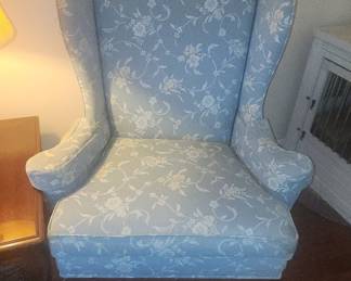 Floral Wingback Chair
