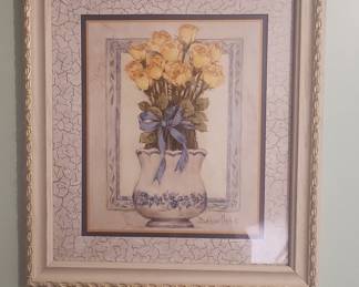 Barbara Mock "Yellow Roses" Framed Print, Home Interiors