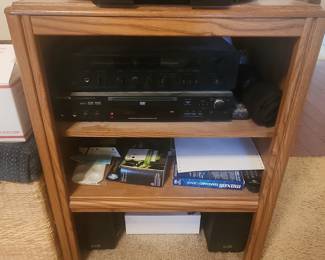 Oak Media Console with Electronics