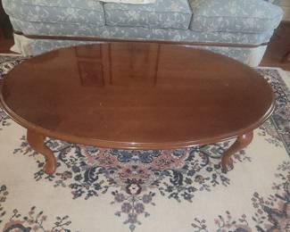 Oval Queen Anne Style Coffee Table