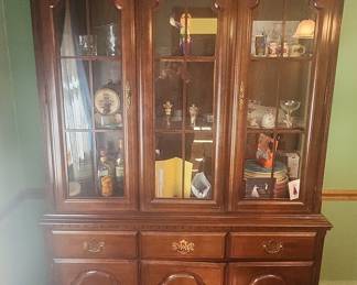 Vintage Solid Cherry China Cabinet 