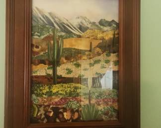 Southwestern Desert Landscape Mixed Media Artwork