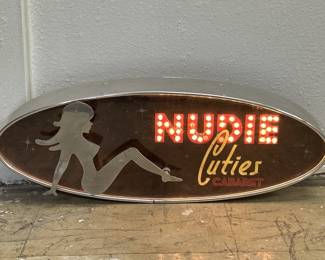 Lighted Caberet Sign - Nudie Cuties