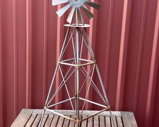 Metal Art 2ft Windmill Sculpture