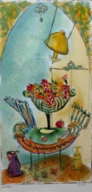 Signed, Ltd. Ed. Seriograph- 'Table in Paradise'