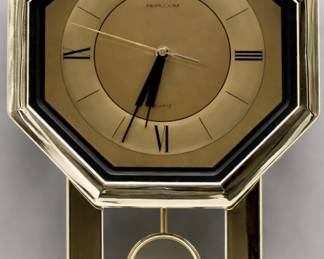 Heirloom Acrylic & Gold Quartz Pendulum Wall Clock