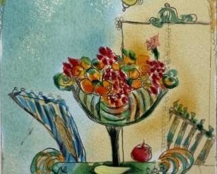 Signed, Ltd. Ed. Seriograph- 'Table in Paradise'