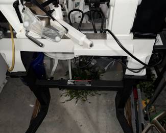 Wooden lathe on rollers $300