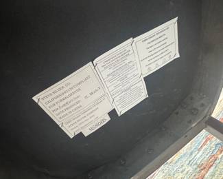 $350 - Marble Top 7 Piece Dining Set, Some wear to the chair upholstery. 