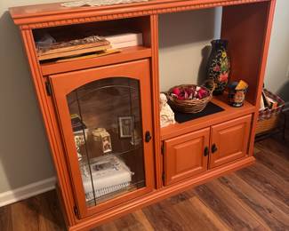 $120 - Vintage Solid Wood Entertainment Center (Repurpose)