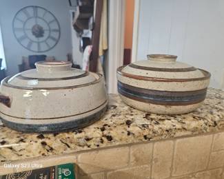 pottery serving dishes