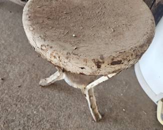 small rusty stool