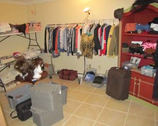 Ladies' boutique with blouses, tops, dresses, pants, casual items, jeans, designer purses, belts, shoes, hats, and more. We also have an incredible selection of cosmetics and more—as well as sewing items and a Singer Sewing Machine.