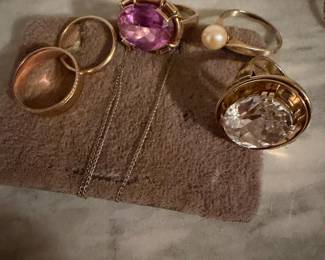 Gold and gold plated rings