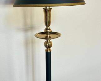 Pair of Black and Brass Lamps