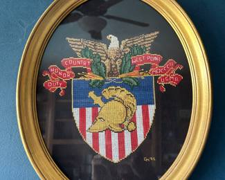West Point Needle Point. (This house has LOTS of West Point Items)