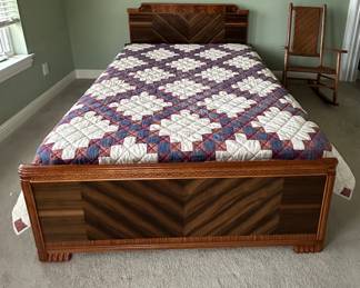 Vintage Art Deco Waterfall Full Bed