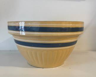 F60 - $20. Stoneware Bowl. 8.25" across x 4.5" tall. 