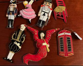 F34 - $20. LOT of UK Fabric Ornaments