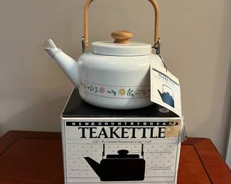 F27 - $35. New Country Gear Tea Kettle. New in box!