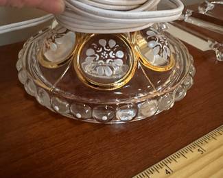 F2 - $125. New Old Stock (we took it out of the box) Baccarat Candlestick Lamp. Measures 21" tall. 