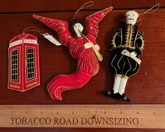 F34 - $20. LOT of UK Fabric Ornaments