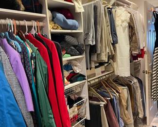 Vintage Mens & Women's Clothing. Lots of LL Bean. Mostly sizes 42x32 pants, Large XL Shirt. Ladies are size Large / 12/14. 