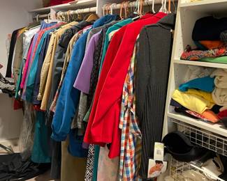 Vintage Mens & Women's Clothing. Lots of LL Bean. Mostly sizes 42x32 pants, Large XL Shirt. Ladies are size Large / 12/14. 