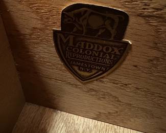 F3 - $225. Maddox Colonial Reproductions - Jamestown NY. Small Secretary Very Good Vintage Condition! Measures 34" wide x 18" deep x 38.5" tall. 