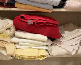 F59 - $30. Linen LOT. Take All. Sheets, towels, pillowcases etc. Lots of basics. 