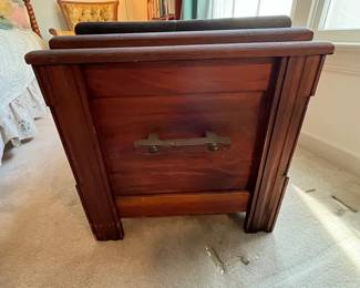 F70 - $60. Wooden Blanket Chest - cedar lined. Measures 46" x 22" deep  x 22" tall. 
