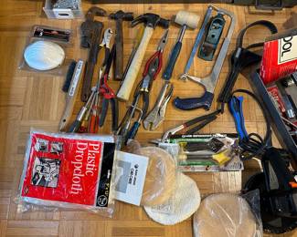 F51 - $50. Tool LOT. Craftman Metal Toolbox with assorted basic hand tools. 